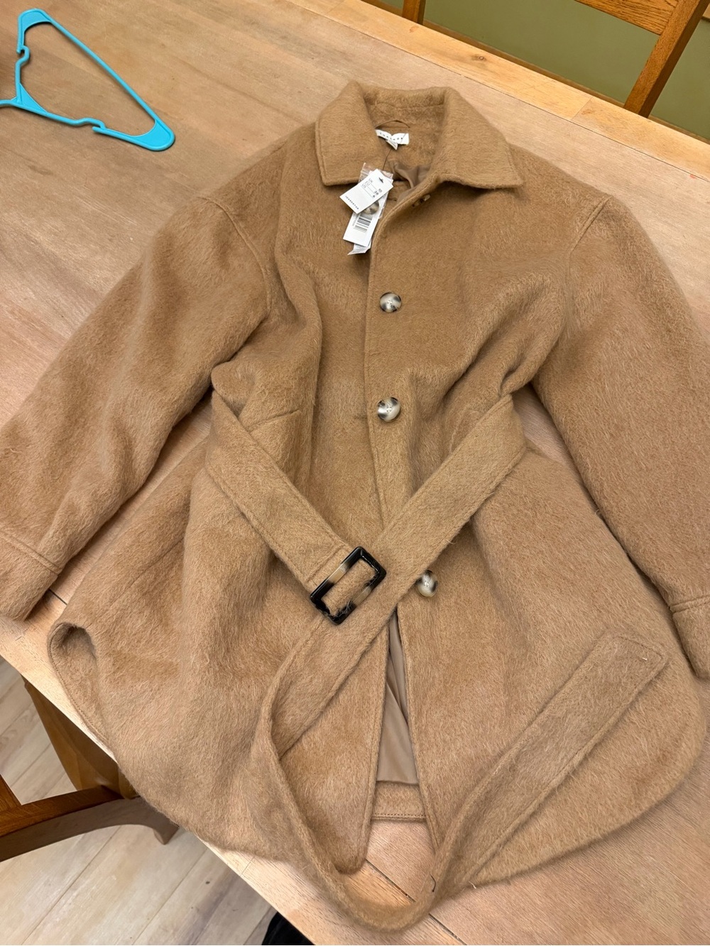 Topshop Camel Belted Trench Coat